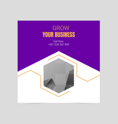 Purple And Orange Modern Grow Your Business Social