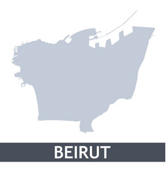 Beirut Outline Map Map City Area