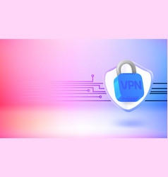 Protected Data With Vpn Service Concept 3d Banner