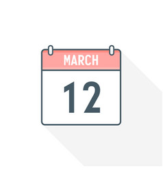 12th March Calendar Icon 12 Date