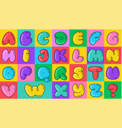 Alphabet Set Funny Bold Childish Style Font