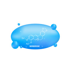 Berberine Concept Chemical Formula Icon Label