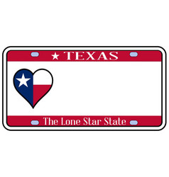 Texas State License Plate