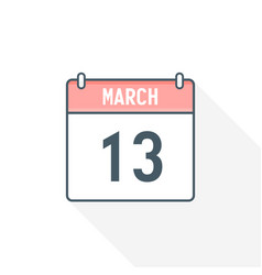 13th March Calendar Icon 13 Date