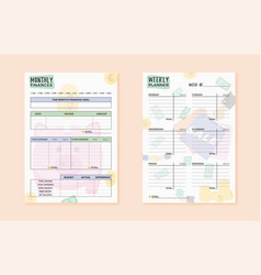 Monthly And Weekly Budget Planner Cute