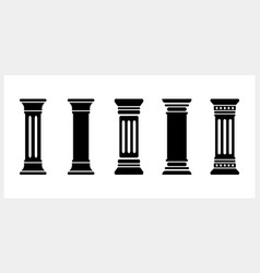 Pillar Greek Icon Justice Symbol Column Stencil