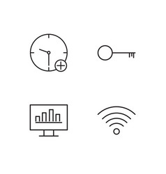 Business Simple Outlined Icons Set