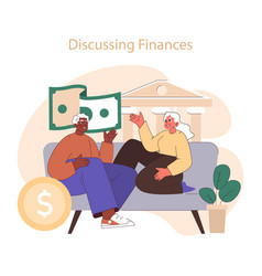 Discussing Finances Mature Couple Engaged