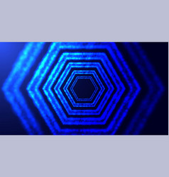 Hexagonal Tunnel With Depth Of Field Abstract