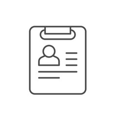 Patient Card Line Outline Icon