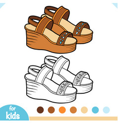 Coloring Book Cartoon Shoe Collection