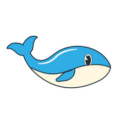 Trendy Retro Whale