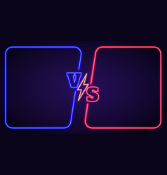 Blue Vs Red Team Battle Neon Background