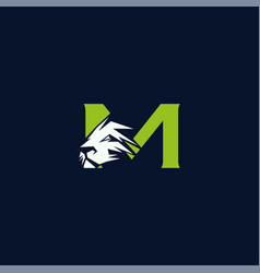 Lion Power Letter M Media Logo