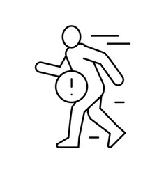 Pain When Fast Walking Line Icon