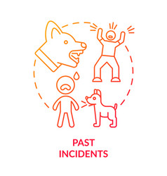 Past Incidents Red Gradient Concept Icon