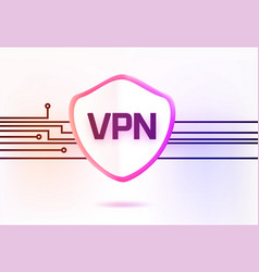 Protected Data With Vpn Service Concept 3d