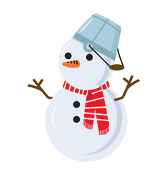 Snowman With Hat And Scarf