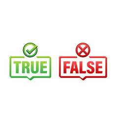 True And False Icons Set