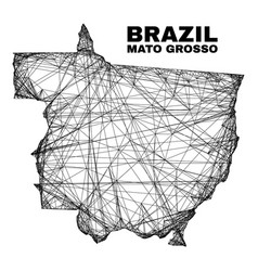 Network Irregular Mesh Mato Grosso State Map