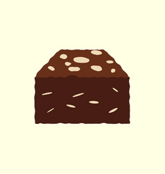 Chocolate Brownie With Nuts Icon