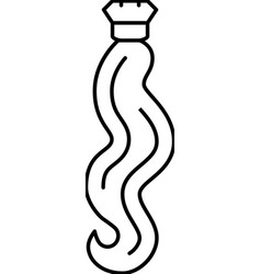 Curly Hair Accessory Line Icon