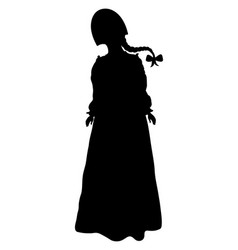 Girl In Russian National Costume Silhouette