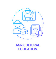 Agricultural Education Blue Gradient Concept Icon