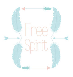 Free Spirit Bohemian Frame With Feathers