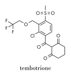 Tembotrione Herbicide Molecule Skeletal Formula