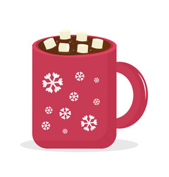 Mug With Hot Cocoa Or Chocolate And Marshmallows