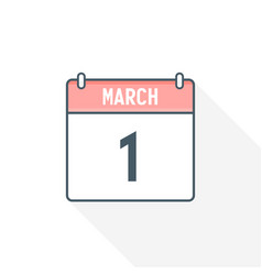 1st March Calendar Icon 1 Date