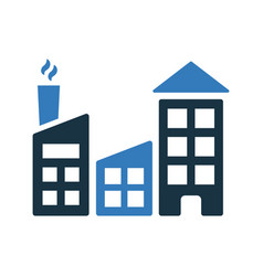 Building Company Factory Icon Simple Editable