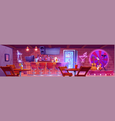 Cartoon Bar With Counter Interior