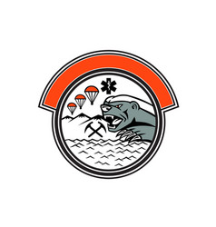 Sea Air Mountain Rescue Honey Badger Mascot