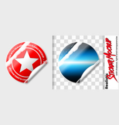 Sticker Mockup With Glossy Reflections Or Flares