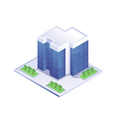 View Of Office Building Isometric