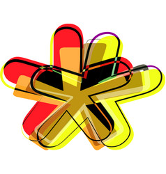 Abstract Colorful Doodle Symbol