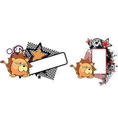 Lion Cartoon Ball Style Copy Space Pack