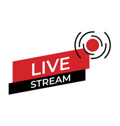 Live Stream Symbol Icon Online Stream Sign