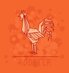 Paper Origami Of Rooster