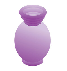 Purple Vase For Baby Tableware Cartoon Isolated