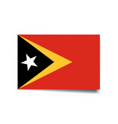 Rectangle Flag Of East Timor