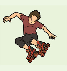 Roller Blade Skate Player Extreme Sport