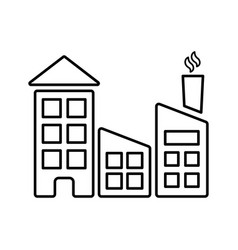 Building Company Factory Outline Icon Line Art