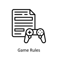 Game Rules Outline Icon Design