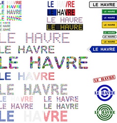 Le Havre Text Design Set