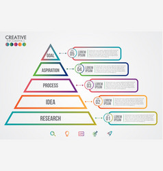 Pyramid Triangle Infographic Colorful Template