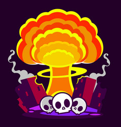 Atomic Bomb In City Symbol Of War End World