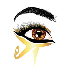 Brown Eye With Egyptian Makeup